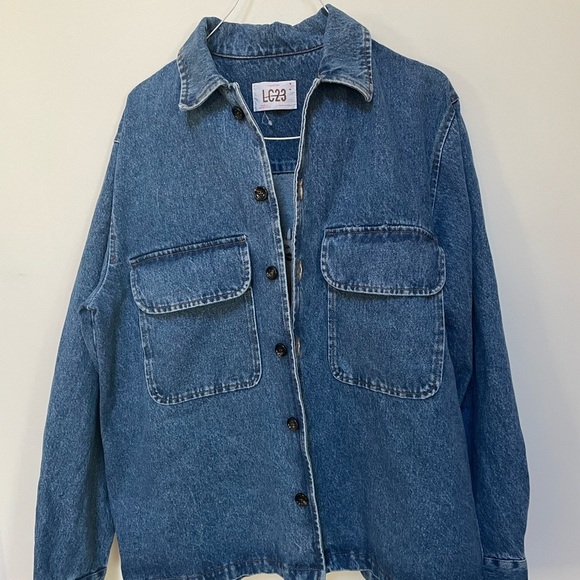 NWOT LC23 Embroidered Denim Overshirt Size XL - Picture 12 of 12